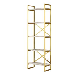 Hanah Home Estantería Vg3-Ge Mármol y Oro